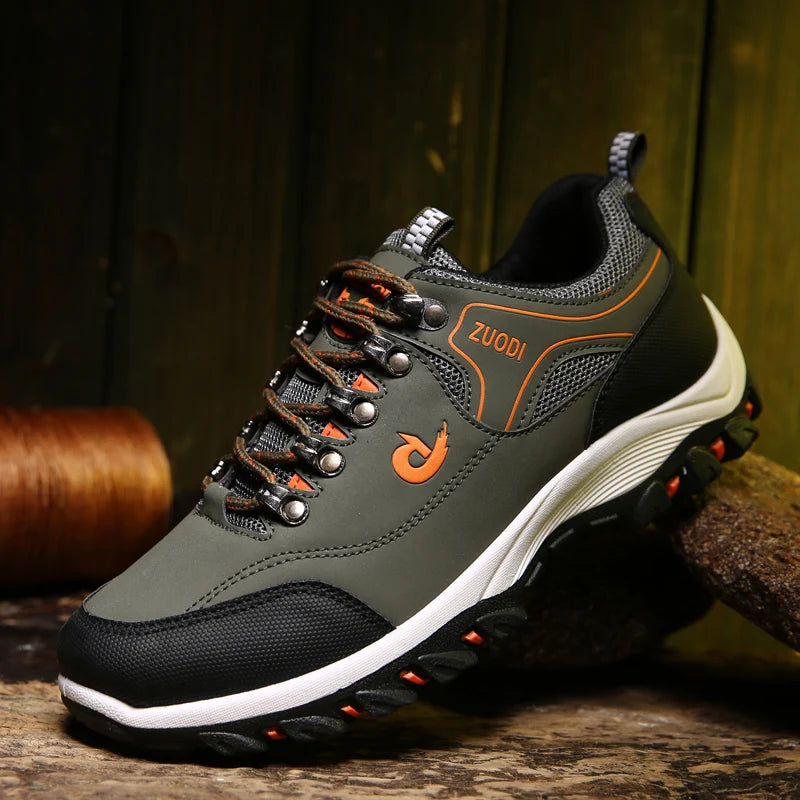 Men's Waterproof Hiking Shoes Outdoor Leather Sports Shoes