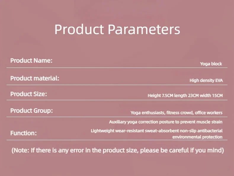 High-Density Yoga Blocks For Training Fitness