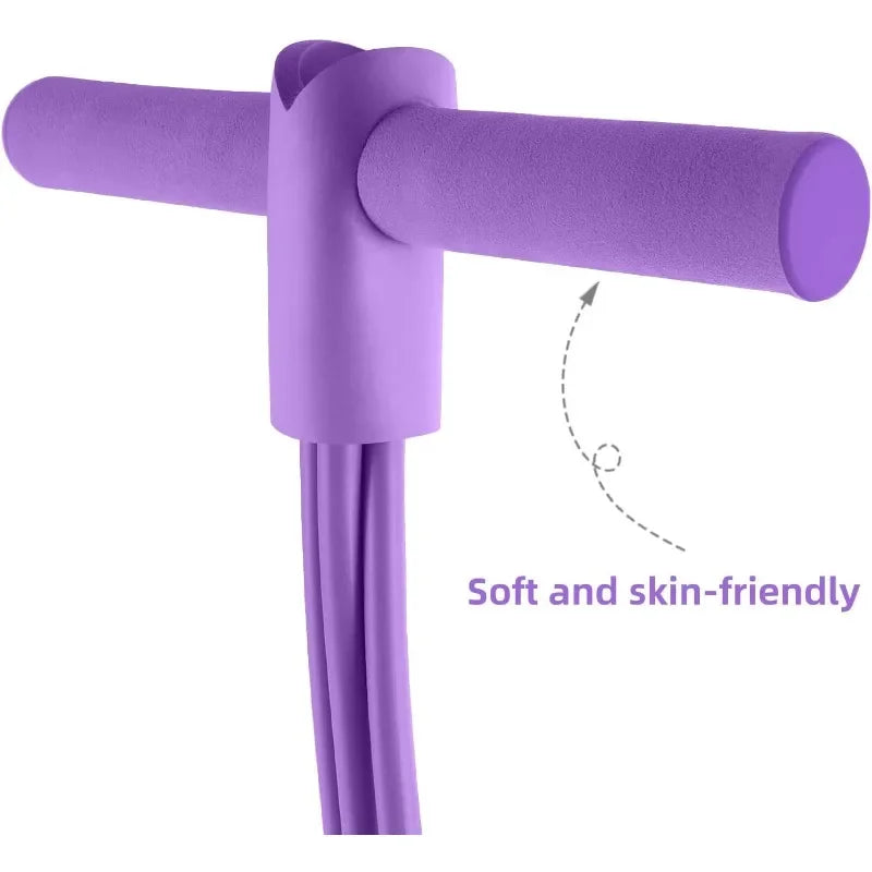 Resistance Band Tensioner with Non-Slip Handles - Home Fitness Equipment for Abdominal Muscle Training