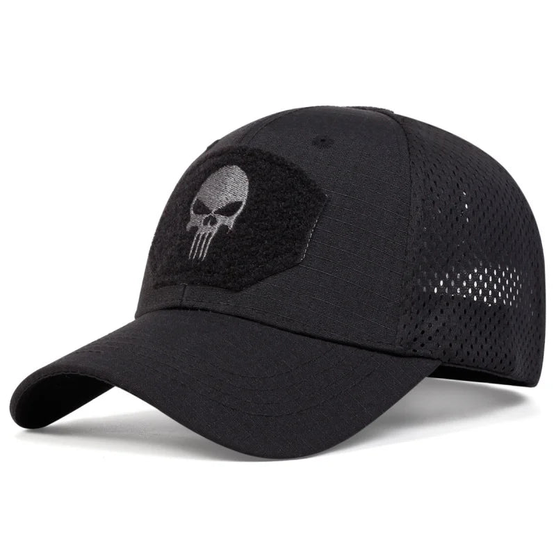 Unisex Skull Embroidery Cap